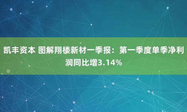 凯丰资本 图解翔楼新材一季报：第一季度单季净利润同比增3.14%