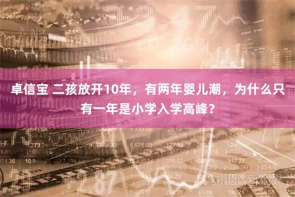 卓信宝 二孩放开10年，有两年婴儿潮，为什么只有一年是小学入学高峰？