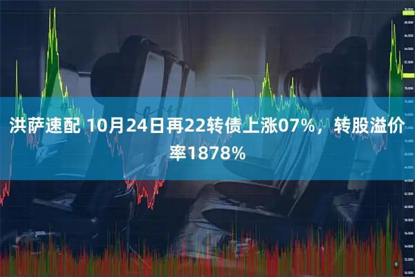 洪萨速配 10月24日再22转债上涨07%，转股溢价率1878%