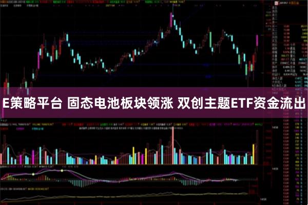E策略平台 固态电池板块领涨 双创主题ETF资金流出