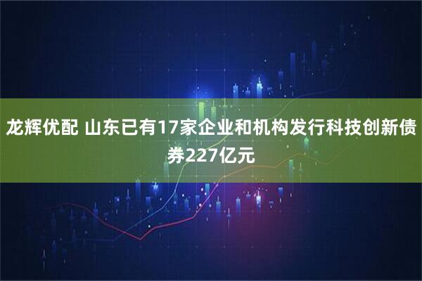 龙辉优配 山东已有17家企业和机构发行科技创新债券227亿元